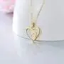 DUGISOWE 10K 14K 18K Yellow Gold Love Heart Pendant Necklace for Women, Solid Gold Moissanite Heart Necklace Jewelry Gift for Mothers Day/Valentines Day DUGISOWE 10K 14K 18K Yellow Gold Love Heart Pendant Necklace for Women, Solid Gold Moissanite Heart Necklace Jewelry Gift for Mothers Day/Valentines Day