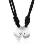 Couples Necklace Set Sun and Moon Engraved Simple Fashion Unique Magnet Attraction Design Romantic Love Stone Necklace Set for Him and Her Boyfriend Girlfriend Teens Women Men 2 pcs