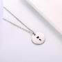 Heart Semicolon Disk Necklace for Depression, Anxiety, Suicide Survivors, Mental Health Awareness
