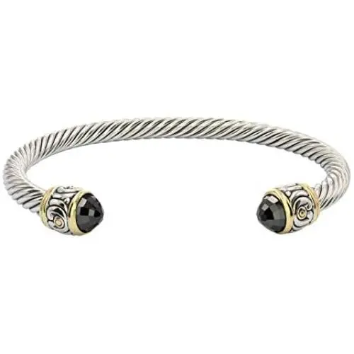 John Medeiros Beautiful Nouveau Collection Cuff Bracelet Black Cubic Zirconia John Medeiros Beautiful Nouveau Collection Cuff Bracelet Black Cubic Zirconia