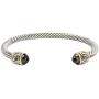 John Medeiros Beautiful Nouveau Collection Cuff Bracelet Black Cubic Zirconia