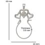 Raposa Elegance Sterling Silver Various Elegant Charm Holder Collection