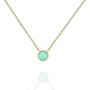 PAVOI 14K Gold Plated Round Created Opal Necklace | Opal Necklaces for Women