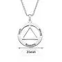 KUIYAI Unity Service Recovery Necklace AA Symbol Necklace Serenity Necklace Serenity Prayer Alcoholics Anonymous Jewelry KUIYAI Unity Service Recovery Necklace AA Symbol Necklace Serenity Necklace Serenity Prayer Alcoholics Anonymous Jewelry