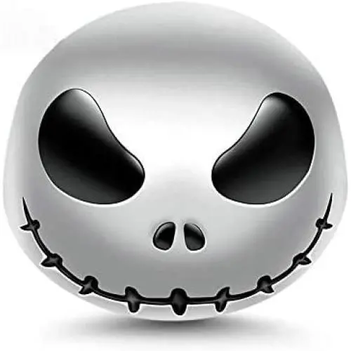 Bolenvi Jack Skellington Nightmare Before Christmas Halloween 925 Sterling Silver Charm Bead for Pandora & Similar Charm Bracelets or Necklaces