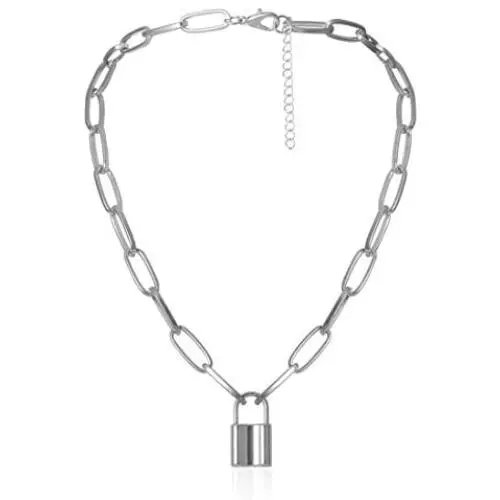GVUSMIL Y Lock Pendant Necklace for Women Men Long Chain Punk Multilayer Choker Key and Lock Necklaces for Girls Boys Gift GVUSMIL Y Lock Pendant Necklace for Women Men Long Chain Punk Multilayer Choker Key and Lock Necklaces for Girls Boys Gift