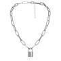 GVUSMIL Y Lock Pendant Necklace for Women Men Long Chain Punk Multilayer Choker Key and Lock Necklaces for Girls Boys Gift
