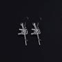 Gothic Dangle Earrings,Handcuff Razor Blade Silver-Colored Drop Earrings for Women Girls