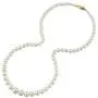 THE PEARL SOURCE 14K Gold 4-9mm AAA Quality Graduated Round White Freshwater Cultured Pearl Necklace for Women