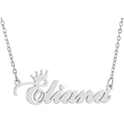 RWQIAN Gold Plated Personalized Name Necklace with Dainty Pendant Initial Monogram Necklace Stainless Steel Chain Jewelry for Women & Teen Princess Ella Girlfriend Customized