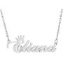 RWQIAN Gold Plated Personalized Name Necklace with Dainty Pendant Initial Monogram Necklace Stainless Steel Chain Jewelry for Women & Teen Princess Ella Girlfriend Customized
