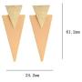 Simple Geometric Double Triangle Drop Dangle Earring Gold Silver Metal Earring For Women Girl Fashion Party Jewelry-Gold