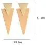 Simple Geometric Double Triangle Drop Dangle Earring Gold Silver Metal Earring For Women Girl Fashion Party Jewelry-Gold Simple Geometric Double Triangle Drop Dangle Earring Gold Silver Metal Earring For Women Girl Fashion Party Jewelry-Gold