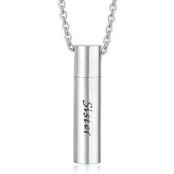 JAYUMO Stainless Steel Cremation Jewelry Urn Necklace for Ashes Keepsake Memorial Pendant Necklace for Men Women