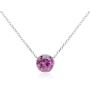 SolidSilver - Sterling Silver 7mm Round Solitaire Pendent Necklace Made with a Genuine Swarovski Crystal | Sterling Silver, Yellow or Rose Gold Dipped