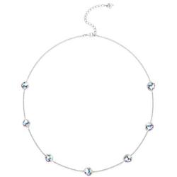 Crystals from Swarovski 925 Sterling Silver Hypoallergenic Bracelet Necklace Pendant Chain, Jewelry for Women (ABr-5 Sphere Crystal, 16'' Necklace)