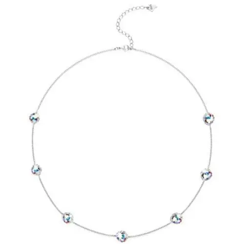 Crystals from Swarovski 925 Sterling Silver Hypoallergenic Bracelet Necklace Pendant Chain, Jewelry for Women (ABr-5 Sphere Crystal, 16'' Necklace)