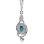 Silvershake Genuine Oval Shape Arizona American Turquoise 925 Sterling Silver Swirl Drop Dangle Leverback Earrings Jewelry for Women Silvershake Genuine Oval Shape Arizona American Turquoise 925 Sterling Silver Swirl Drop Dangle Leverback Earrings Jewelry for Women