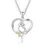 Owl Necklace 925 Sterling Silver Cute Animal CZ Heart Pendant Jewelry Gift for Women Girls (owl necklace)