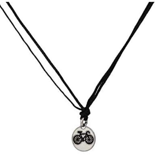 Black Choker Necklace with Stainless Steel Sports Charms Necklace on Double Black Strand for Women - Light, Elegant, Hypoallergenic Jewelry