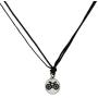 Black Choker Necklace with Stainless Steel Sports Charms Necklace on Double Black Strand for Women - Light, Elegant, Hypoallergenic Jewelry