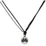 Black Choker Necklace with Stainless Steel Sports Charms Necklace on Double Black Strand for Women - Light, Elegant, Hypoallergenic Jewelry