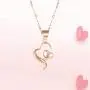 14k 18K Gold Heart Pendant Necklace for Women, Real Gold Love Jewelry for Her, 18 Inch