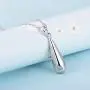 925 Sterling Silver Urn Pendant Necklace Teardrop Cremation Jewelry for Ashes Memorial Keepsake for Women