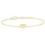 GELIN 14k Solid Gold Lotus Flower Yoga Chain Adjustable Bracelet for Women GELIN 14k Solid Gold Lotus Flower Yoga Chain Adjustable Bracelet for Women