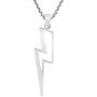 AeraVida Powerful Lightning Bolt .925 Sterling Silver Pendant Necklace