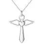 Sepfavo Guardian Angel Cross Pendant Stainless Steel Necklace Jewelry Gifts for Women Teen Girls Sepfavo Guardian Angel Cross Pendant Stainless Steel Necklace Jewelry Gifts for Women Teen Girls