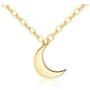 Crescent Moon Necklace (Minimalistic Inspirational Jewelry) Gift Ready - Gold Plating Over Brass 18”