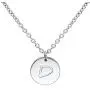 THREE KEYS JEWELRY Initial Necklaces Silver Gold Tone 10mm 0.4 Inches 16mm 0.63 Inches Tiny Disc Alphabet Pendant Stainless Steel Initial Necklace for Women Girls