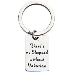 KUIYAI Gamer Gift There’s no Shepard Without Vakarian Keychain Movie Fan Jewelry Inspired by Mass Effect