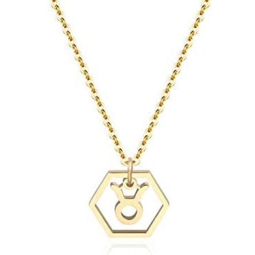 Aimber 18K Gold Plated Astrology Necklace for Women Jewelry,12 Zodiac Pendant Horoscope Constellations Necklace