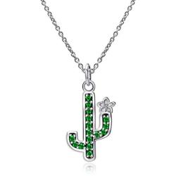 Cactus Necklace, Cactus Jewelry, Cactus Themed Gifts, Cactus Teacher Gifts, Cactus Friendship Necklace, Cactus Wedding Gift, Cactus Birthday Gift, Stick Together Cactus Necklace