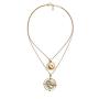 Doubnine Boho Layered Necklace Gold Medallion Coin Saint Charm Jewelry Retro Accessories for Women