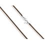 Miabella Genuine Italian 2mm Black or Brown Leather Cord Chain Necklace for Men Women with 925 Sterling Silver Clasp 14, 16, 18, 20, 22, 24, 26 Inch Made in Italy