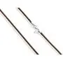 Miabella Genuine Italian 2mm Black or Brown Leather Cord Chain Necklace for Men Women with 925 Sterling Silver Clasp 14, 16, 18, 20, 22, 24, 26 Inch Made in Italy