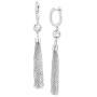 Silpada Cosmos Tassel Drop Earrings with Cubic Zirconia in Sterling Silver