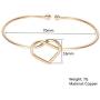 Chrontier Women Girls Boho Style Inspirational Bracelet Set Quote Engraved Multi-Layer Stackable Open Cuff Bangle Bracelets Friend Sister Gift Birthday Gold Plated Love Knot Triangle