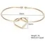 Chrontier Women Girls Boho Style Inspirational Bracelet Set Quote Engraved Multi-Layer Stackable Open Cuff Bangle Bracelets Friend Sister Gift Birthday Gold Plated Love Knot Triangle