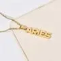 Nanafast Zodiac Necklace Stainless Steel Zodiac Sign Letter Pendant Necklace Adjustable Constellation Horoscope Necklace for Women Girls Christmas Birthday Gifts
