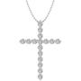 1/4 Carat to 1/2 Carat Diamond Cross Pendant Necklace in 10K Solid Gold (Silver Chain Included) 1/4 Carat to 1/2 Carat Diamond Cross Pendant Necklace in 10K Solid Gold (Silver Chain Included)