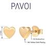PAVOI 14K Gold Plated 925 Sterling Silver Earrings | Tiny Dot/Triangle Disc Stud Earrings | Gold Stud Earrings for Women