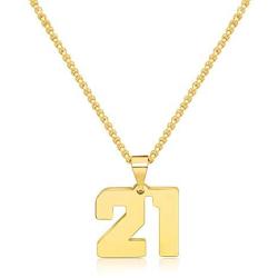 Gold Initial Necklaces for Women Gold Letter Necklaces 26 Capital A-Z, Letter Pendant Necklaces for Women,Gold Number Necklace for Men Boys Football/Soccer