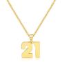 Gold Initial Necklaces for Women Gold Letter Necklaces 26 Capital A-Z, Letter Pendant Necklaces for Women,Gold Number Necklace for Men Boys Football/Soccer