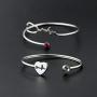 WUSUANED Dainty Heartbeat Stethoscope Cuff Bracelet Gift for Nurse Doctor Medical Student