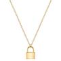 VACRONA Dainty Gold Lock Initial Necklace 18K Gold Plated Initial Padlock Layered Lock Necklace Personalized Monogram Old English Engraved Alphabet Symbol Custom Letter Necklace
