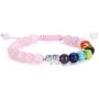Top Plaza 7 Chakra Bead Bracelet Elephant Gifts Distance Couples Bracelets Lava Rock Stone Healing Crystals Yoga Anxiety Bracelets for Women Men